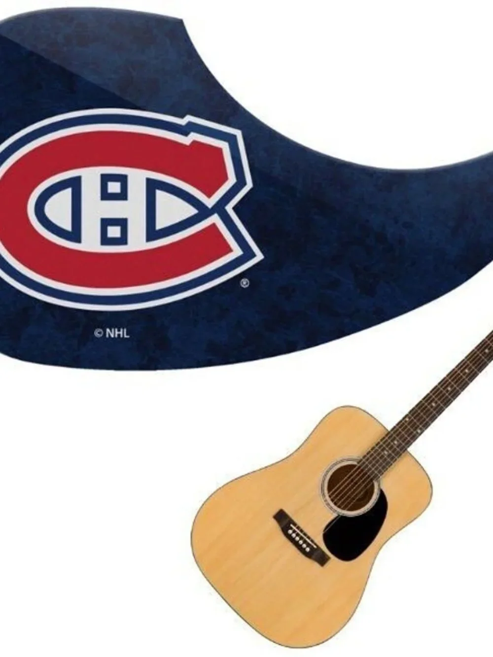 Montreal Canadiens Official Guitar Pick Guard - Woodrow Music NHL Merchandise